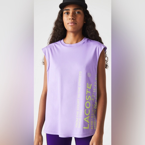 LACOSTE WOMEN’S SPORT LOOSE FIT BRANDED COORDINATE T-SHIRT - Picture 8 of 9